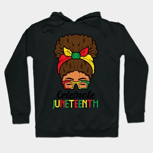 Celebrate Juneteenth Afro Woman African Women Girls Kids Hoodie